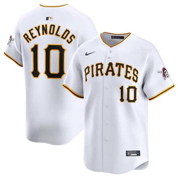 Men%27s Pittsburgh Pirates #10 Bryan Reynolds White Home Limited Baseball Stitched Jersey Dzhi->pittsburgh pirates->MLB Jersey
